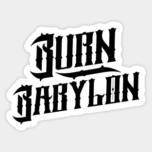 Burn Babylon Reggae Sticker